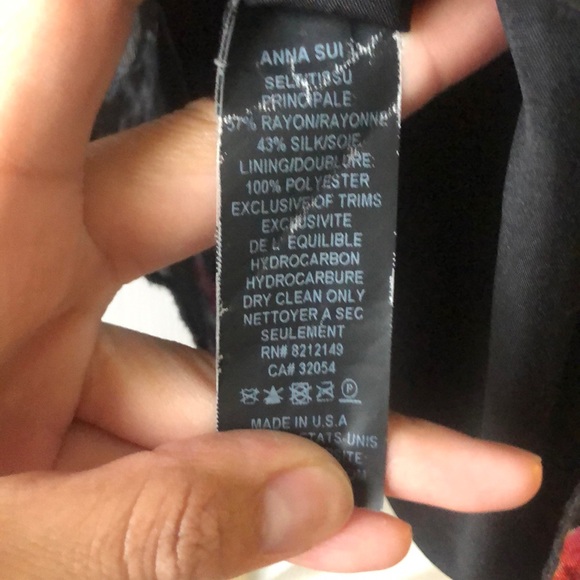 Anna Sui Silk Burnout Floral Dress - Picture 12 of 12